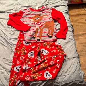 Festive Reindeer Kids Pajama Set